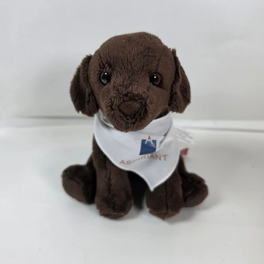 Douglas Chocolate Lab Puppy Plush Brown Stuffed Dog Bandana 6.5 inch